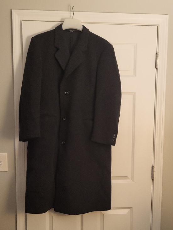 Other - Men's Black Overcoat - Classic Long Wool Coat